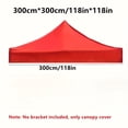 thumbnail image 6 of 1pc Outdoor Top Cover, Outdoor Gazebo Garden Marquee Top, Tent Replacement Sun Shade Canopy Cover For Outdoors, Camping Accessories, 3m*3m/118in*118in, 6 of 7