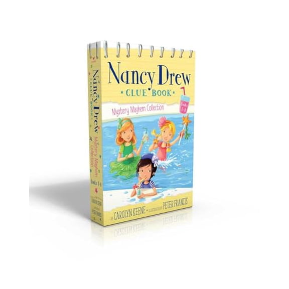 Pre-Owned Nancy Drew Clue Book Mystery Mayhem Collection Books 1-4 (Boxed Set): Pool Party Puzzler; Last Lemonade Standing; A Star Witness; Big Top Flop, 9781481469234, 1481469231, Paperback, Boxed Set edition
