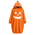thumbnail image 4 of Ruyelune Pink Halloween Pumpkin Onesie Pajamas for Adults Pumpkin Jumpsuit Pajama Loungewear,Cosplay Costume,Winter Warm Plush Long Sleeve S, 4 of 4
