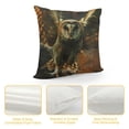 thumbnail image 4 of PHYHOO Throw Pillow Covers Handsome Flying Owl Square Pillowcases for Home Decor Sofa Car Bedroom Abstract Fire Clouds Background Animal Art Design Pillow Cases, 4 of 5
