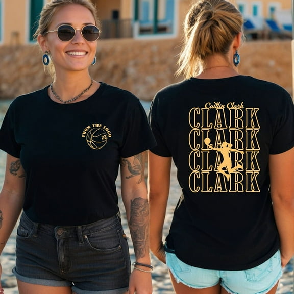 Caitlin Clark Basketball Double Sided T-Shirt, From The Logo 22 Shirt