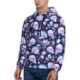 thumbnail image 3 of Fotbe Men's Hoodie with Skull crystal flower Pattern - Kangaroo Pocket Pullover Hooded Sweatshirt, Perfect for Daily Wear, Travel, and Home-X-Large, 3 of 7
