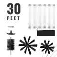 thumbnail image 4 of SKYSHALO 22-Piece Dryer Vent Cleaning Kit, 30ft Reach with Flexible, 3-Size Lint Brushes & Nylon Brushes, Includes Clamp Connectors for Efficient Cleaning, 4 of 9