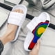 thumbnail image 3 of Qarigey 1 par de toboganes de verano para hombres y mujeres, sandalias portátiles para fiestas en la piscina, estilo informal, zapatillas de Calzado Blanco Tamaño 33-34, 3 of 6