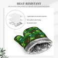 thumbnail image 5 of XMXT 2 Pcs Silicone Oven Mitts, Green Smiling Man Print Thickened Non-Slip BBQ Gloves, Green, 5 of 9