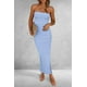 thumbnail image 4 of Vestido maxi tubo PRETTYGARDEN para mujer, acanalado, azul claro, 4 of 8