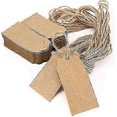 thumbnail image 2 of 100 Pcs Kraft Paper Gift Tags - Brown Rectangle Craft Hang Tags 26s, 2 of 4