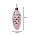 thumbnail image 2 of ievspot 5Pcs Christmas Plastic Pine Cone Ornament Colorful Shiny Glitter Christmas Tree Hanging Decoration DIY Accessories Home New Year Party Decoration, 2 of 8