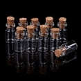 thumbnail image 2 of 10pcs Mini Glass Wish Bottle Vial with Cork Stopper Storage Pendant 0.5/1/2/20mL, 2 of 4