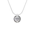 thumbnail image 2 of Delight Jewelry Silvertone Marathon with Pink Crystal Roman Numeral Gymnastics Mom Ring Charm Necklace, 18", 2 of 4