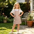 thumbnail image 2 of WERYOUNG Kids Girls Summer Dresses Sleeveless Polka Dot Print Overalls Dress With Pocket Casual Suspender Dress Stylish Sundresses 4-5 Years, 2 of 7