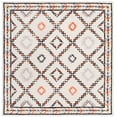 thumbnail image 3 of SAFAVIEH Bellagio Jimney Southwestern Wool Area Rug, Ivory/Multi, 5' x 5' Square, 3 of 9
