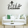 thumbnail image 2 of Basketball Player Silhouette Wall Decals Window Stickers Removable Modern Sports Art Decor for Living Room Bedroom Office, 2 of 3