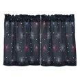 thumbnail image 7 of Yayeee Kitchen Curtains Tier Pair Light Filtering 27"x36" Rod Pocket Short Cafe Window Panel, Starry Night Pattern, 7 of 7