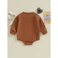 thumbnail image 4 of Bagilaanoe Newborn Baby Boy Oversized Romper Sweatshirt Long Sleeve Bodysuits Letter Print Pullover 3M 6M 12M 18M Infant Casual Tee Tops, 4 of 9