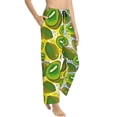 thumbnail image 2 of Disketp Watercolor Kiwi Fruits Summer Print Women'S Comfy Pajama Pants Casual Drawstring Palazzo Lounge Wide Leg Pants, 2 of 9