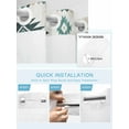 thumbnail image 5 of No Hook Cloth Fabric Shower Curtain with Snap in Liner, Turquoise Aztec Waterproof Shower Curtains Set with See Through Top Window, Bohemian Southwest Neutral Aesthetic Bath Curtains Shower 36"x72", 5 of 6