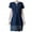 bleu, variante sur Robe en Denim pour Femmes Décontractée Été Mode Femmes Été Imprimée Ample Col en V Manches Courtes Longueur Genou Robe