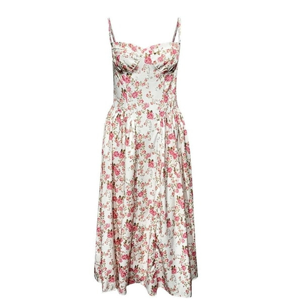 TKing Fashion Corset Dress for Women Summer Beach Maxi Dress Sleeveless Sexy  Low Cut Dress Solid Flowy Y2K Dress Square Neck Dresses Light pink XL -  Walmart Business Supplies