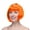 Orange, variant on Neon Green Bob Wig with Flat Bangs - 12 Inch Heat Resistant Synthetic Short Hair Wig with Wig Cap for Halloween, Cosplay, Parties