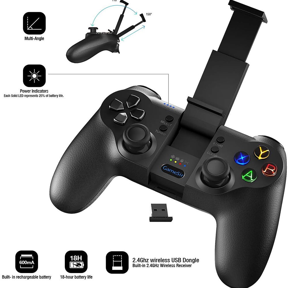 GameSir T1s Gaming Controller 2.4G Wireless Gamepad for Tello Drone Android iOS Smartphone Tablet PC Windows Steam PS3 Walmart