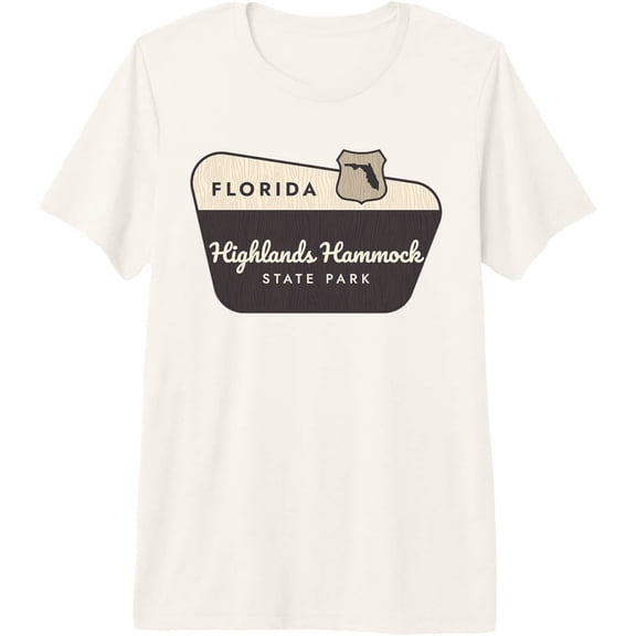 Highlands Hammock State Park Florida Welcome Sign Vacation Tri-Blend T-Shirt