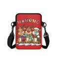 thumbnail image 2 of Chririnla Shoulder Pouch Reindeer Pattern Portable Crossbody Purse for Travel, Polyester Fabric Double-layer Phone Messenger Purse, 2 of 7