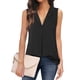 thumbnail image 1 of Chaleco con cuello en V para mujer, camiseta sin mangas, camiseta informal de poliéster, lavable a máquina, 1 of 6