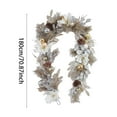 thumbnail image 3 of Christmas Garland Hanging Rattan Weaving Wall Hanging Decorations Xmas Garland Decor for Yard, Porch, Table, Wall, Stair Mantel, Frames, Party Decor 71inch, 3 of 7