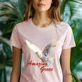 thumbnail image 5 of Amazing Grace Dove T-Shirt, Christian Faith Graphic Tee, Dark Heather, Size 2XL, 5 of 6