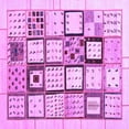 thumbnail image 1 of Ahgly Company Indoor Square Abstract Purple Contemporary Area Rugs, 7' Square, 1 of 4