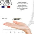 thumbnail image 3 of Camila Paris CP3029 French Hair Barrette Clip for Girls, Set of 2 White Rubberized Metal Clasp Strong Hold Grip Hair Clips for Women, No Slip Durable Styling Girls Hair Accessories, Made in France, 3 of 3