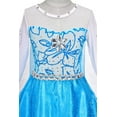 thumbnail image 3 of Avady Princess Elsa Costume for Girls Princess Dress Up Long Sleeves Costume with Cape Blue, 3 of 5