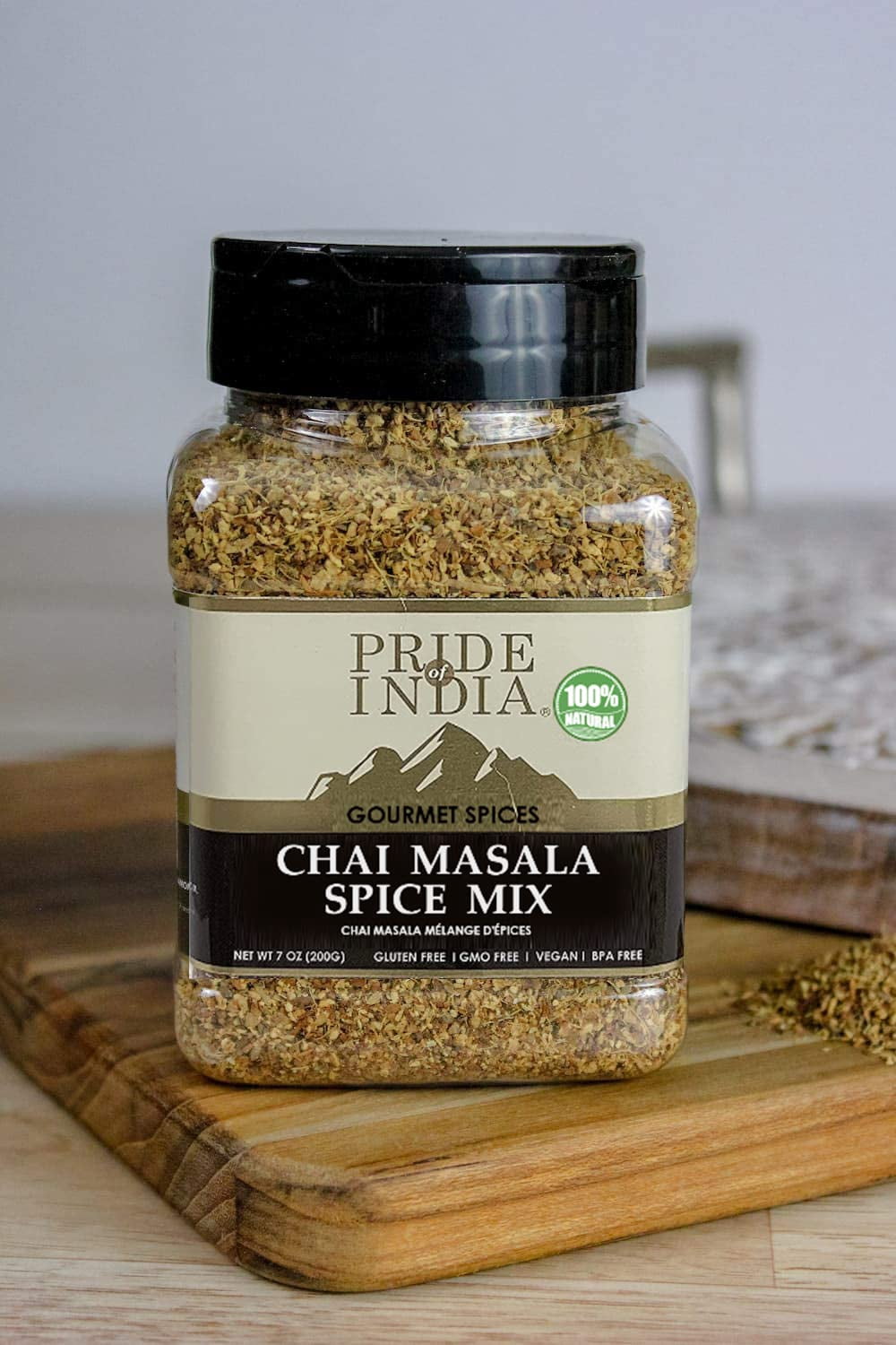 Pride of India - PACK of 6 - Chai Masala Mulling Spice Mix 6 oz (170 gm) Medium Dual Sifter Jar | Gourmet Spice Mix for Teas & Coffee | Caffeine Free | Mulling Spice Blend | Vegan & Gluten-Free