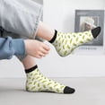 thumbnail image 5 of Goofa Corn Pattern Non Slip Socks with Grips for Elderly, Crew Socks Yoga Hospital Socks Cushioned Sole Gripper Socks for Men Women, 5 of 5