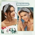 thumbnail image 2 of Unique Bargains Leopard Spot Wide Bow Headbands Fashion Hair Hoop with Bow Knotted for  Women White, 2 of 7