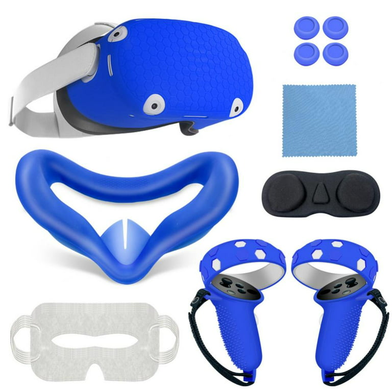 Forgænger anden Mentor For Oculus Quest 2 Accessories, Quest 2 VR Silicone face Cover, VR Shell  Cover,Quest 2 Touch Controller Grip Cover,Protective Lens Cover,Disposable  Eye Cover - Walmart.com