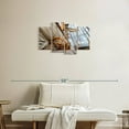 thumbnail image 2 of Elephant Stock Ship Wheel And Deck Wall Art - Horizontal Multi Panel Canvas - Living Room Wall Decor - Nautical Multi Panel - Brown And Beige Decor - 30" x 18", 2 of 4