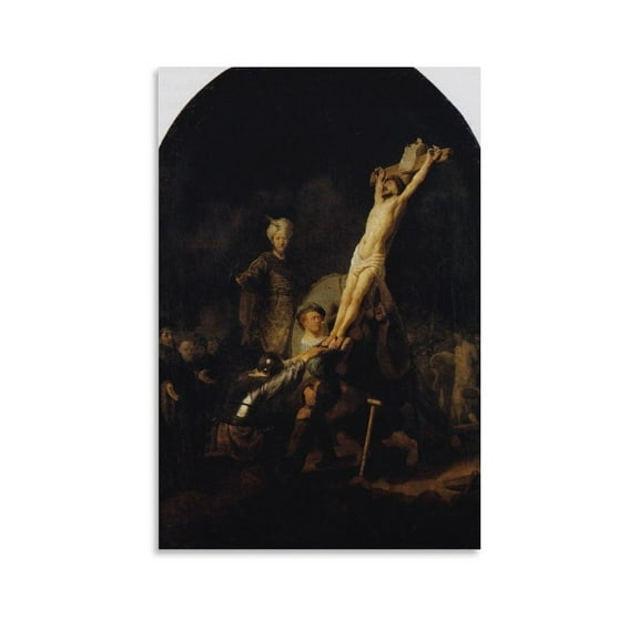 Rembrandt The Elevation of The Cross Canvas Wall Art Poster Decorative Bedroom Modern Home Print Picture Artworks Posters