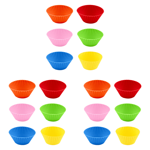 12 Piezas Moldes Reutilizables Silicona para Hornear Magdalenas Y Fiestas Halloween