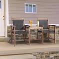 thumbnail image 1 of Gymax Causeuse de Patio en Bois d'Acacia, Banc Compagnon de Conversation avec Table d'Appoint, 1 of 10