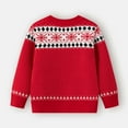 thumbnail image 4 of Atogsazn Children's Boys Girls Christmas Fleece Sweater Kids Printed Long Sleeve Sweaters Fall Winter Warm Clothes 5-6 Years Wine on Clearance, 4 of 6