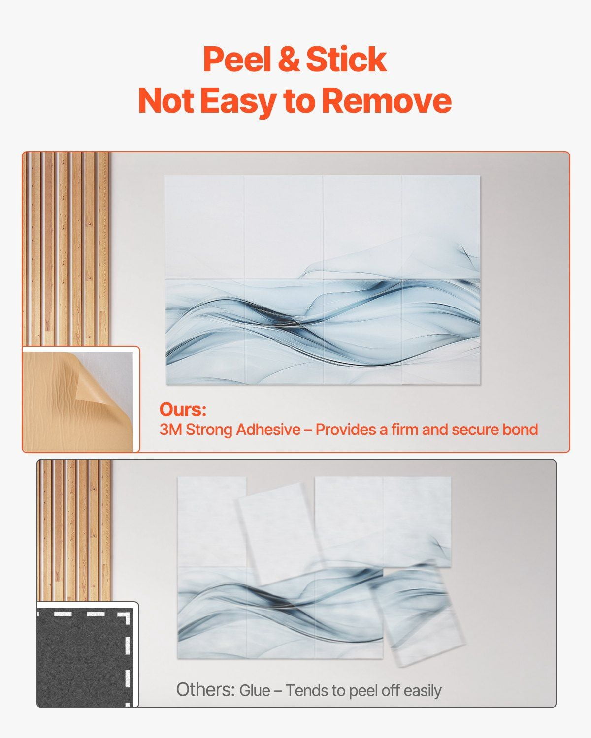 8 Pack Self Adhesive Acoustic Panels 47.24x23.62x0.4 Inch Soundproof Wall Tiles Decorative Sound Dampening Boards for Home Office Studio Gaming Room Theater