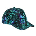 thumbnail image 3 of Disketp Blue Floral With Butterflies Print Baseball Caps For Outdoor Sports Fashion Casual Outdoor Caps Men Women, 3 of 9