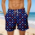 thumbnail image 2 of Bainana Mens Swim Trunks American Flag Patriotic Swim Shorts Independence Day Soft Breathable Summer Holiday Swimwear, 2 of 4