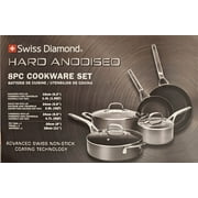 Swiss Diamond Hard Anodized Nonstick 8-Piece Cookware Set - Vented Lids Included