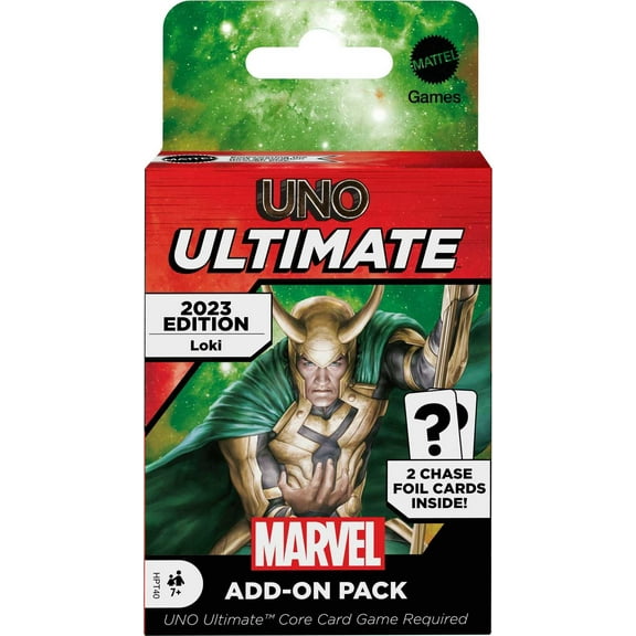 UNO Ultimate Marvel Add-On Pack with Collectible Loki Deck