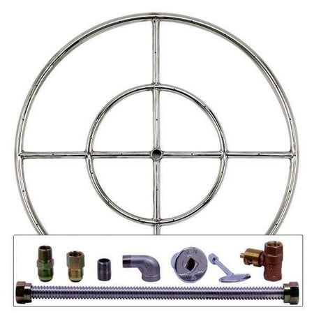 Spotix Afg Round Fire Pit Burner Kit 24 Match Light Propane
