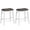 Gray+White, variant on Costway 26-Inch Bar Stool Set of 2 Counter Height Saddle Stools with Upholstered Seat Brown