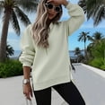 thumbnail image 7 of biudgviw Women's Sweatshirt for Going out Outfits Baggy Long Sleeve Side Split Zipper Pullover Tops Fall Casual Crew Neck Ligthtweight Tops, 7 of 7